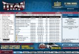 liste des tournois de poker sur Titan Poker