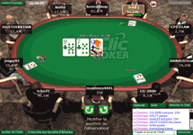 table de jeux de poker sur Betclic Poker