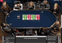 table de jeux de poker sur Eurosport Poker