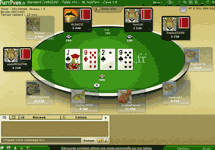 table de jeux de poker sur Party Poker